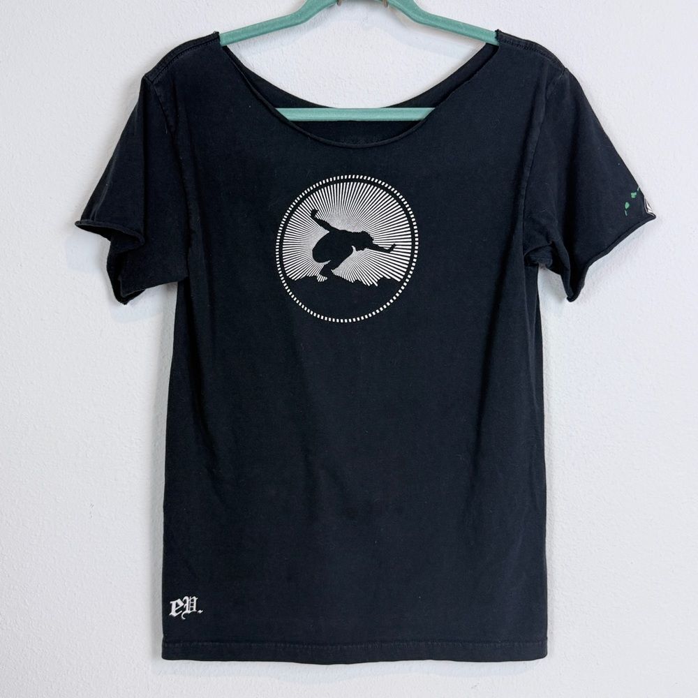 Eddie Vedder Black Short Sleeve Graphic Concert Tee Hawaii 2009 *Cut S